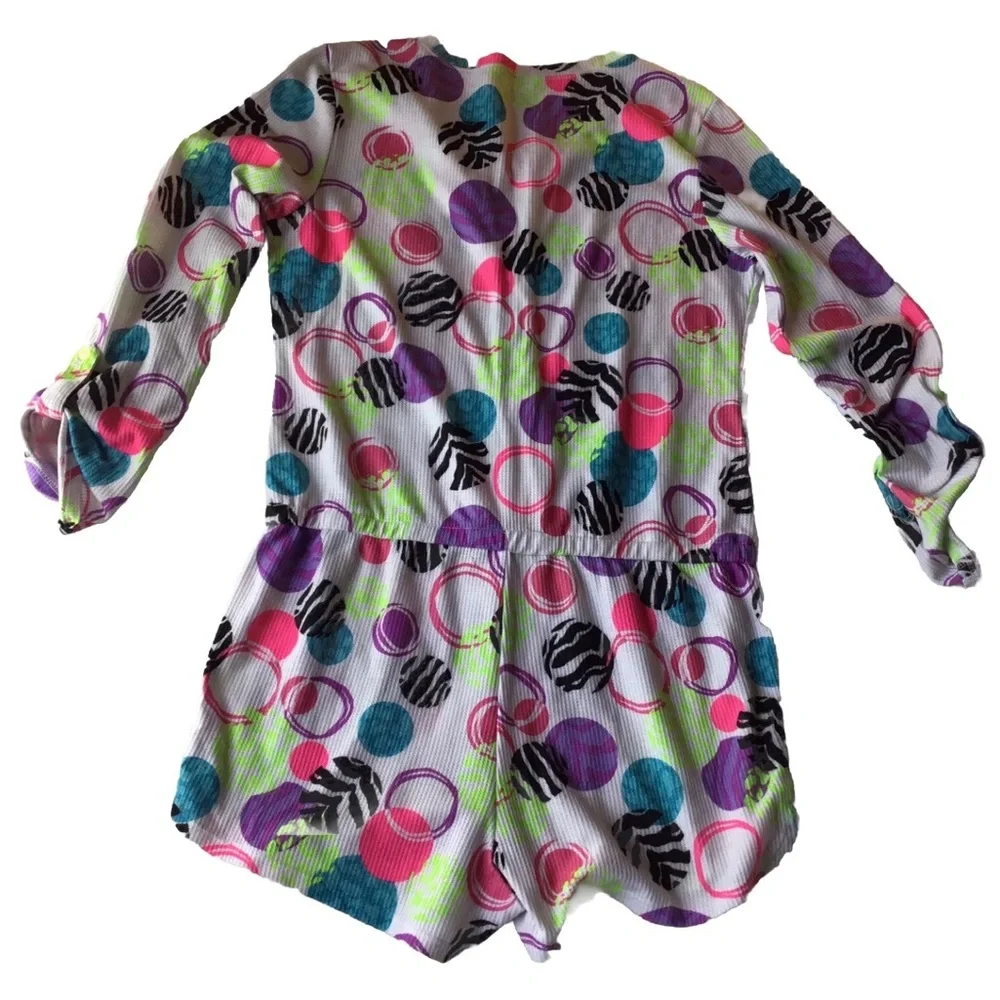 JUSTICE Girls size 16/18 THERMAL ROMPER PJ PAJAMA
